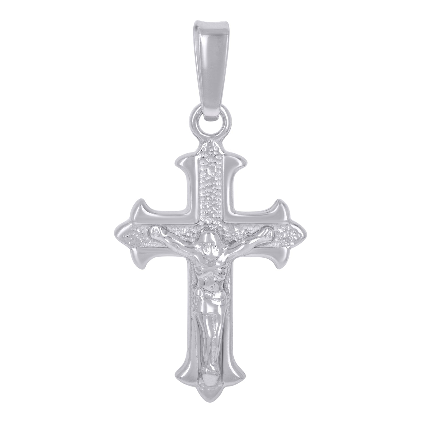 Sterling Silver Unisex Crucifix Cross Religious Charm Pendant