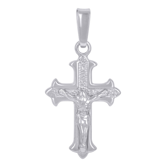 Sterling Silver Unisex Crucifix Cross Religious Charm Pendant
