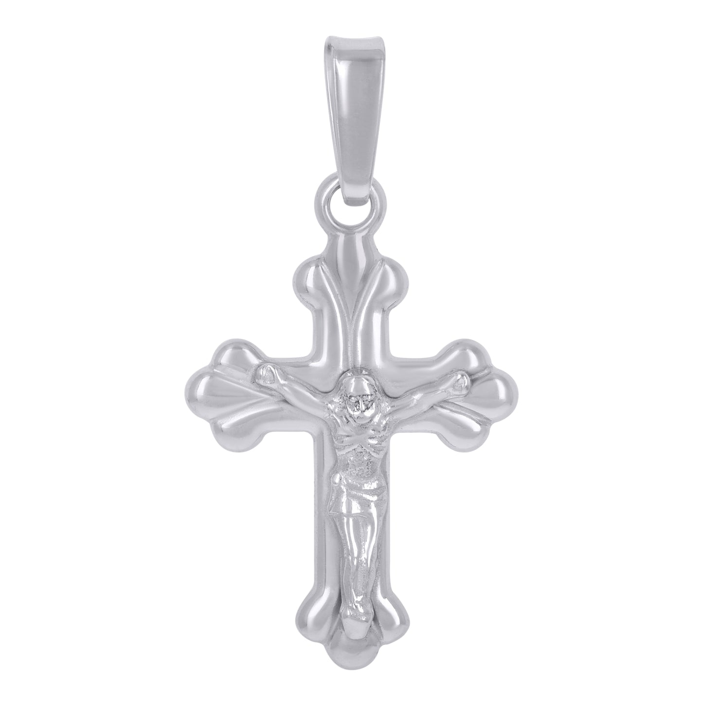 Sterling Silver Unisex Crucifix Cross Religious Charm Pendant
