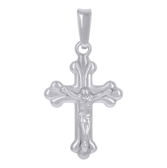 Sterling Silver Unisex Crucifix Cross Religious Charm Pendant