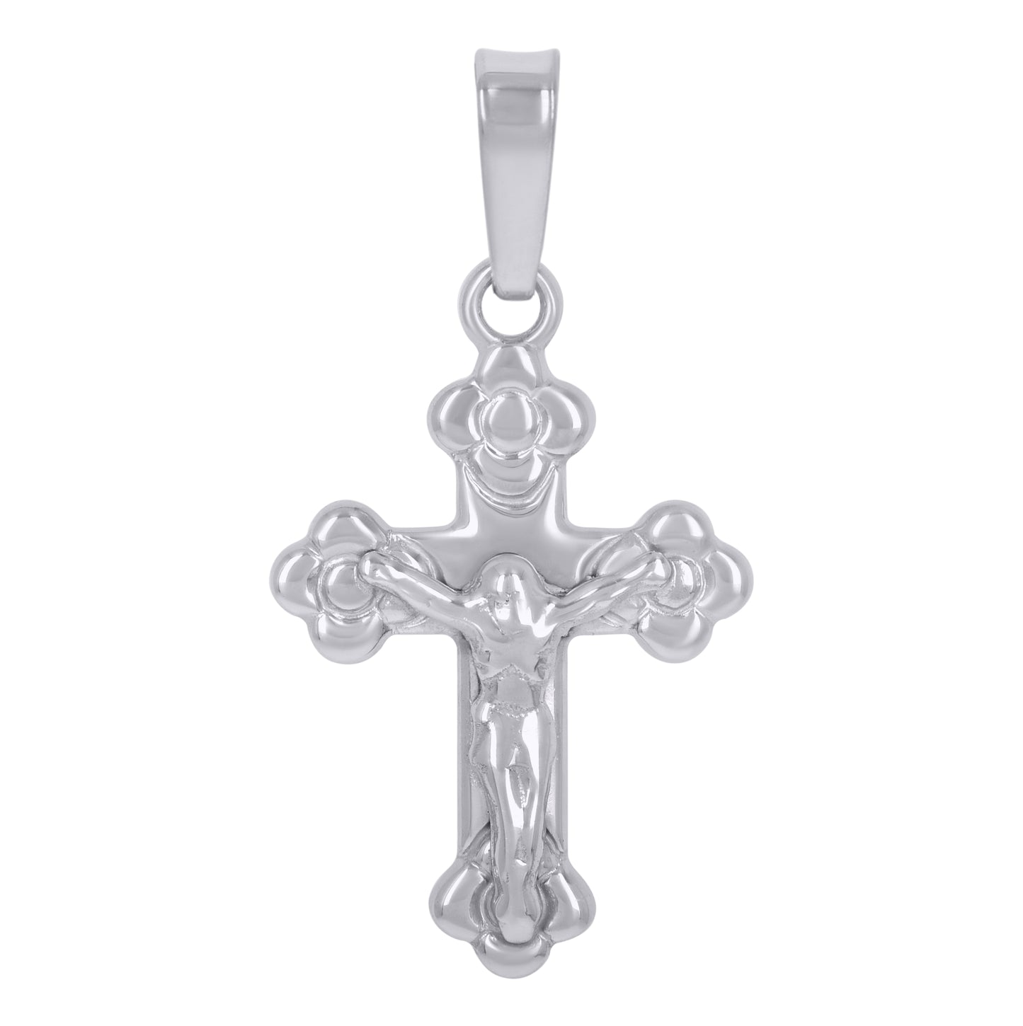 Sterling Silver Unisex Crucifix Cross Religious Charm Pendant