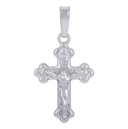Sterling Silver Unisex Crucifix Cross Religious Charm Pendant