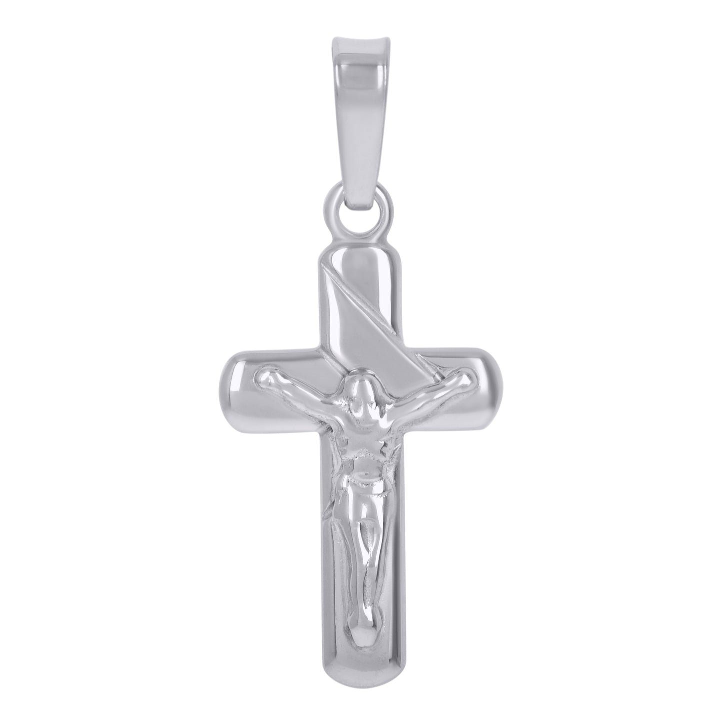 Sterling Silver Unisex Crucifix Cross Religious Charm Pendant