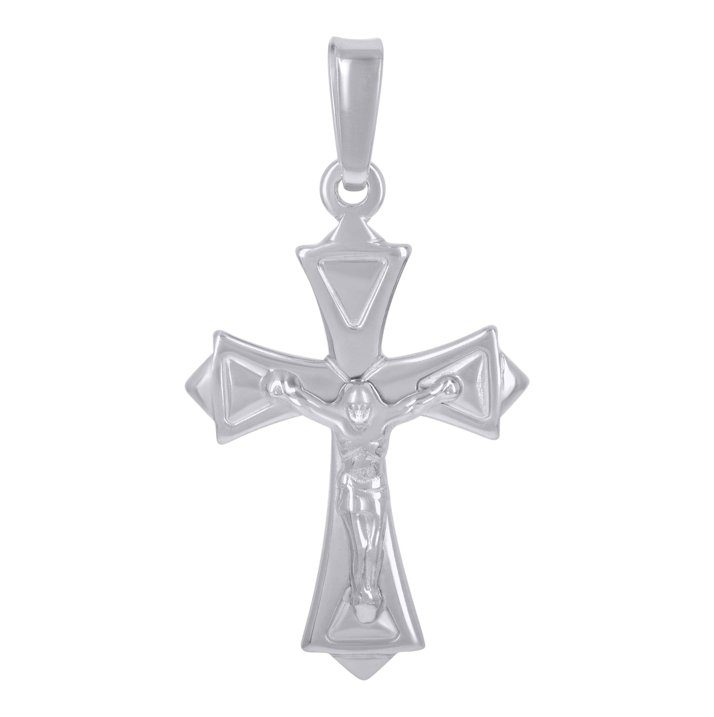 Sterling Silver Unisex Crucifix Cross Religious Charm Pendant
