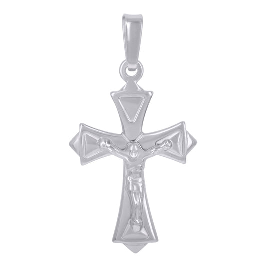 Sterling Silver Unisex Crucifix Cross Religious Charm Pendant