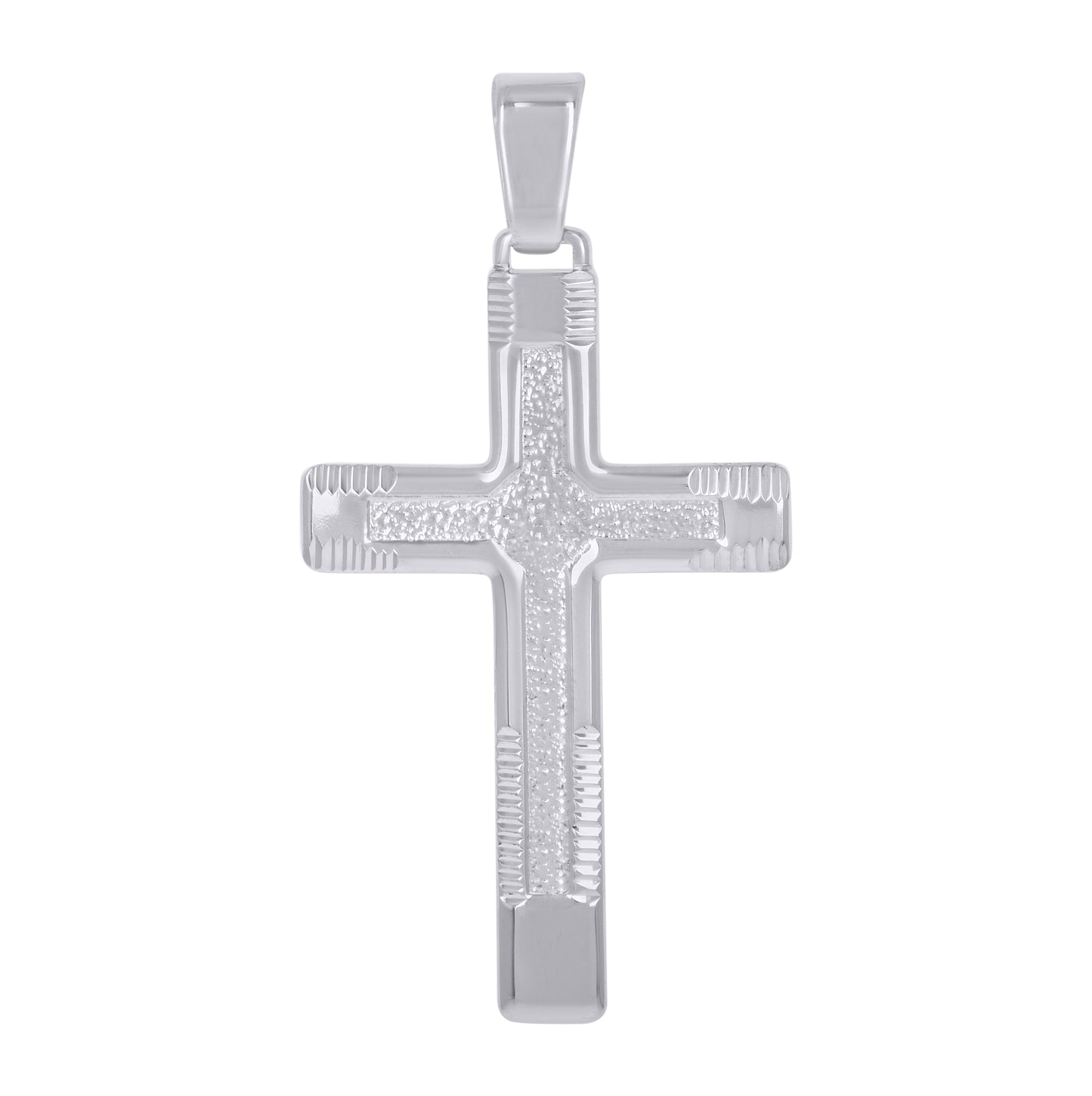 Sterling Silver Unisex Cross Religious Charm Pendant