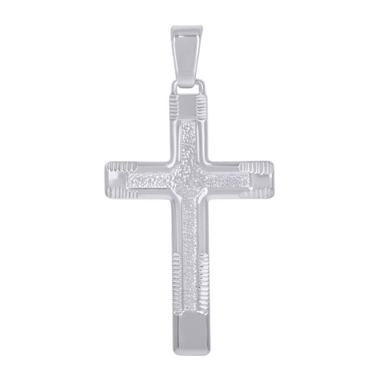 Sterling Silver Unisex Cross Religious Charm Pendant