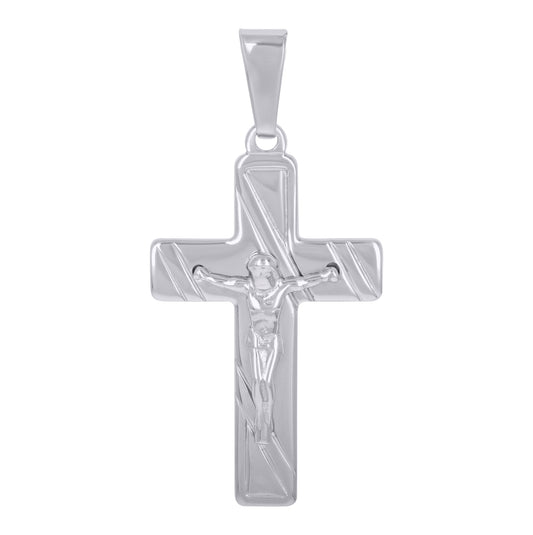 Sterling Silver Unisex Crucifix Cross Religious Charm Pendant