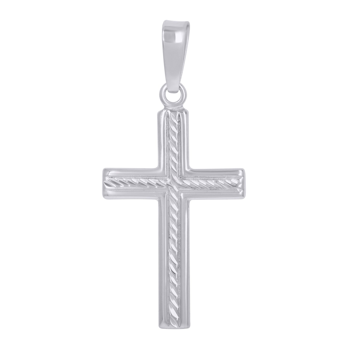 Sterling Silver Unisex Cross Religious Charm Pendant
