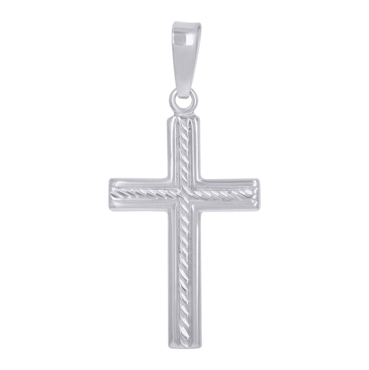 Sterling Silver Unisex Cross Religious Charm Pendant