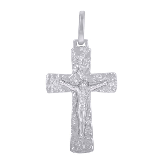 Sterling Silver Unisex Crucifix Cross Religious Charm Pendant
