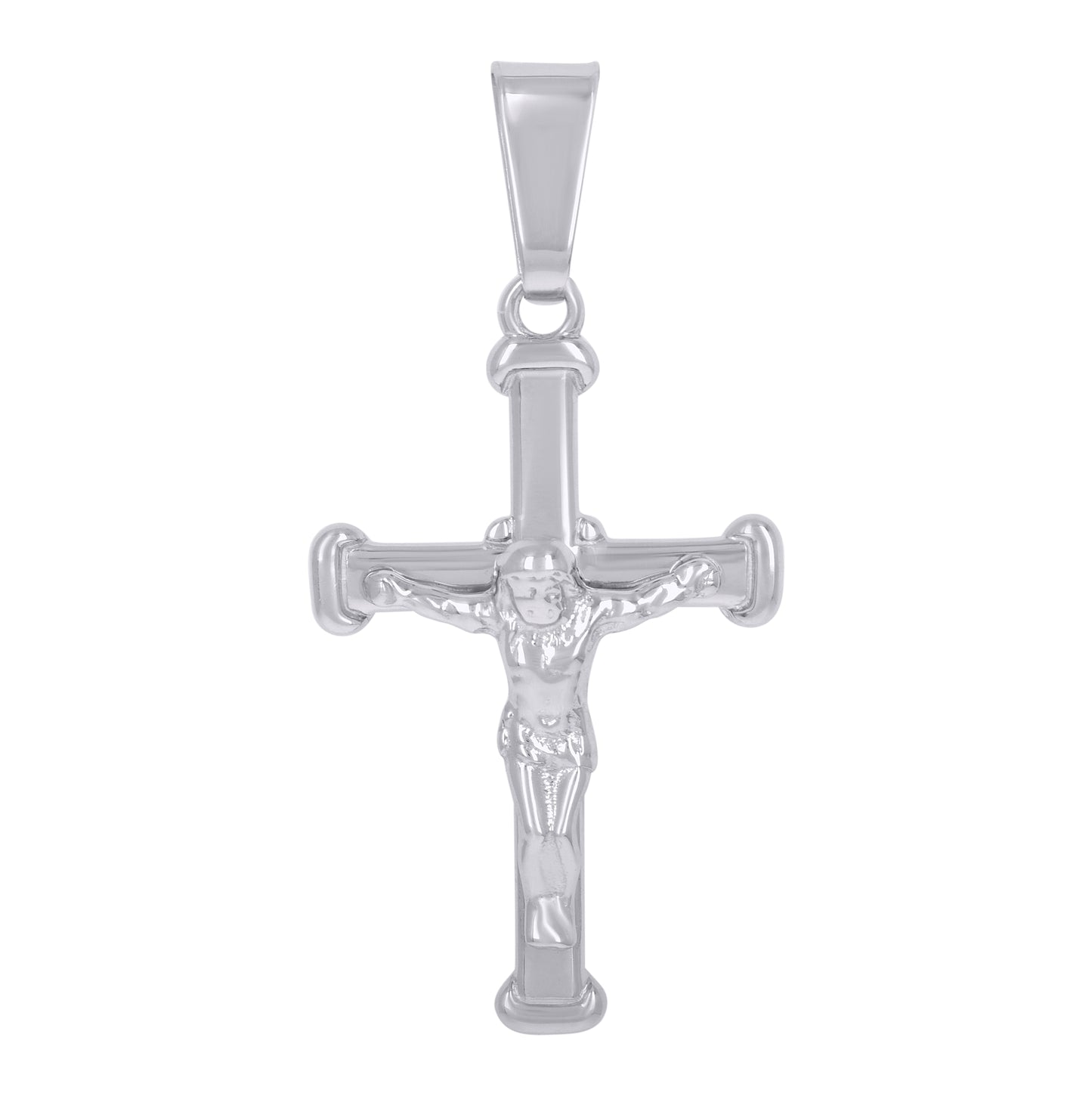 Sterling Silver Unisex Crucifix Cross Religious Charm Pendant