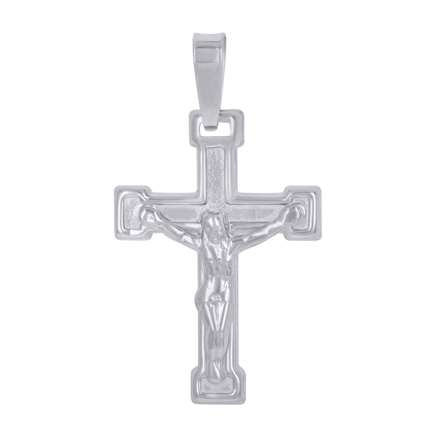 Sterling Silver Unisex Crucifix Cross Religious Charm Pendant