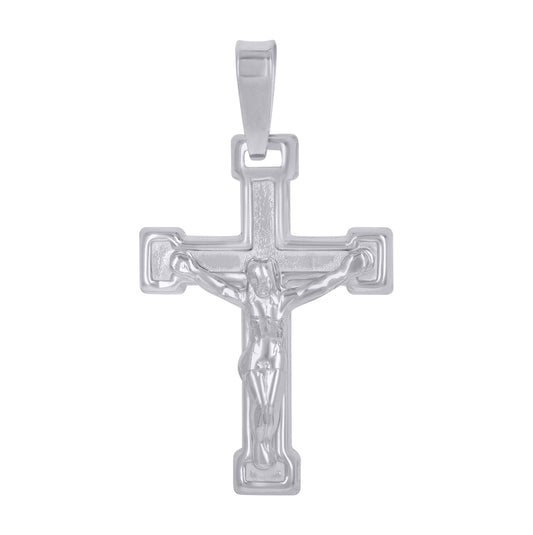 Sterling Silver Unisex Crucifix Cross Religious Charm Pendant