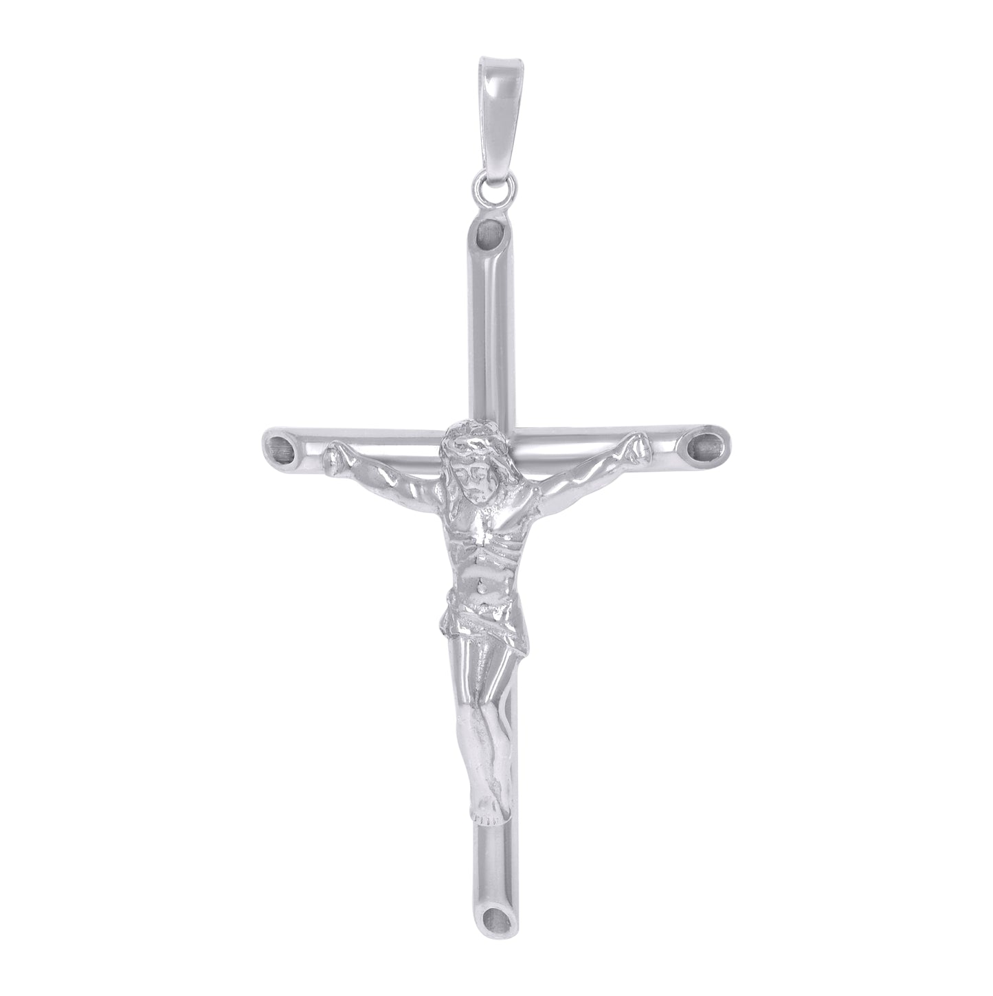Sterling Silver Unisex Crucifix Cross Religious Charm Pendant