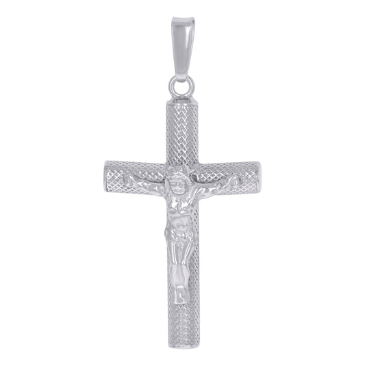 Sterling Silver Unisex Crucifix Cross Religious Charm Pendant