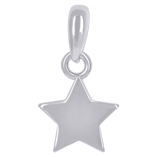 Sterling Silver Unisex Star Celestial Charm Pendant
