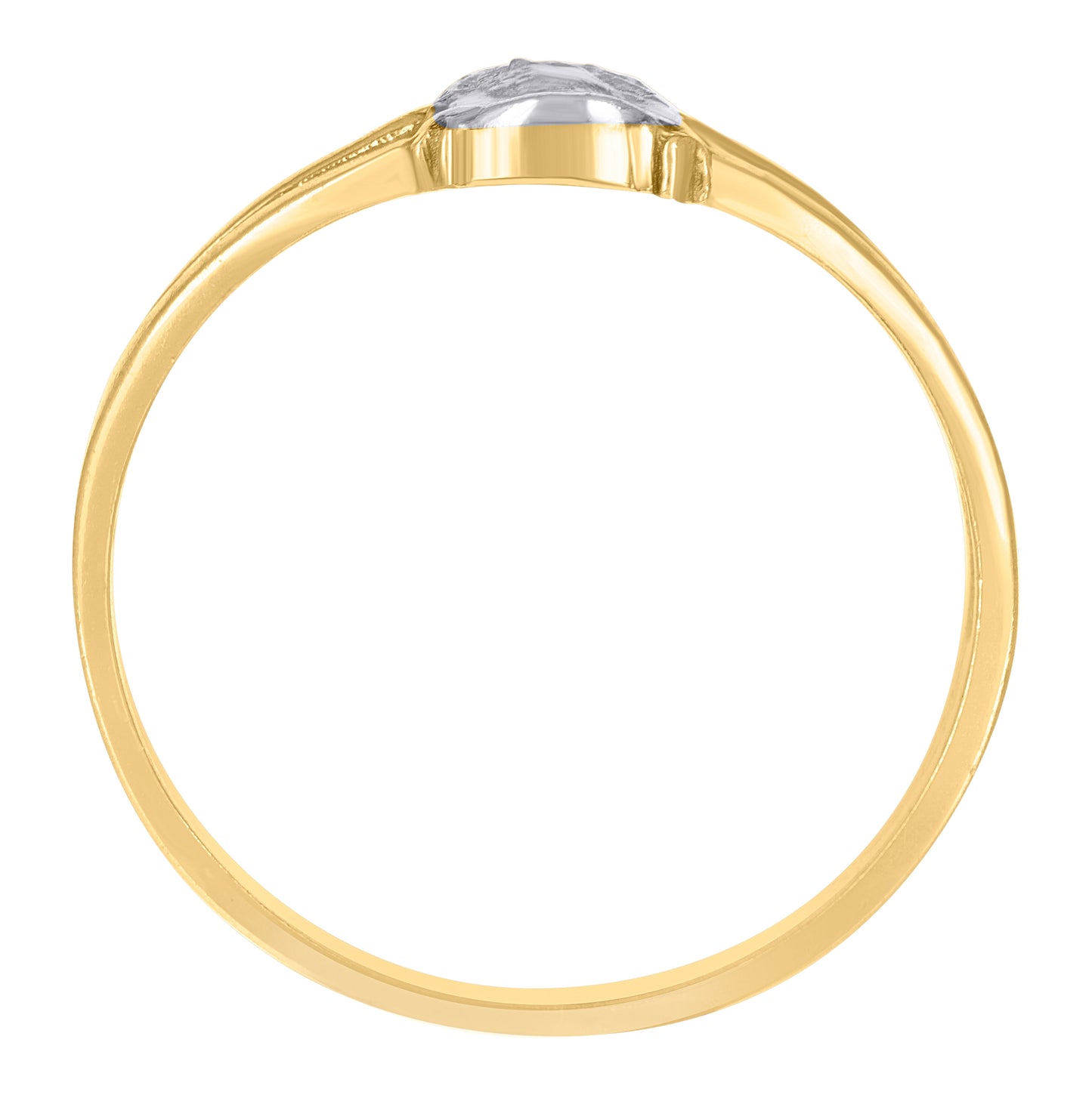 10K Two-Tone Gold Womens Jesus Religious Ring