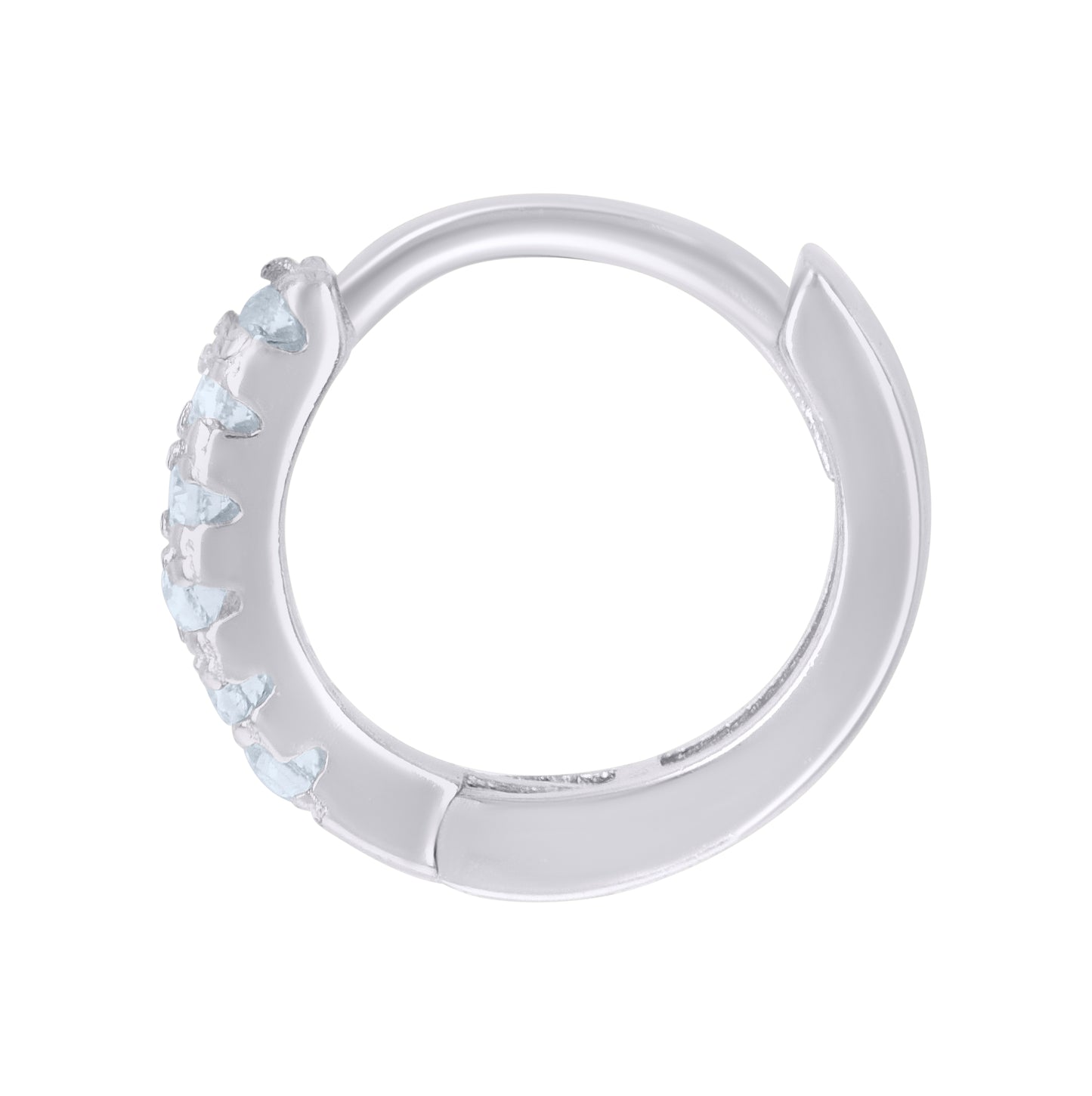 Sterling Silver Or Yellow-Tone Womens Cubic-Zirconia Single Row Endless Hoop Earrings