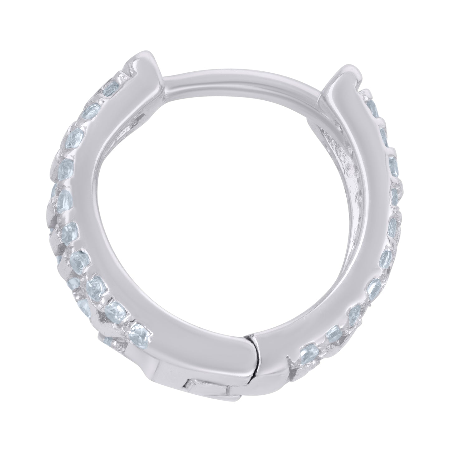 Sterling Silver Or Yellow-Tone Womens Cubic-Zirconia Fashion Endless Hoop Earrings