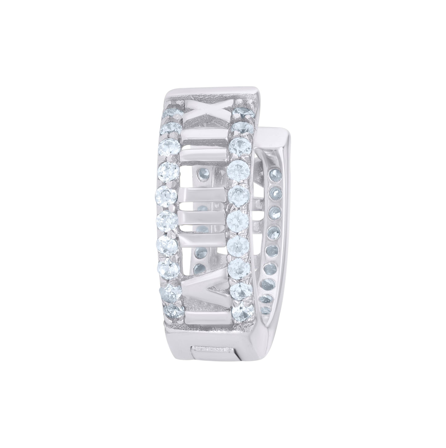 Sterling Silver Or Yellow-Tone Womens Cubic-Zirconia Fashion Endless Hoop Earrings