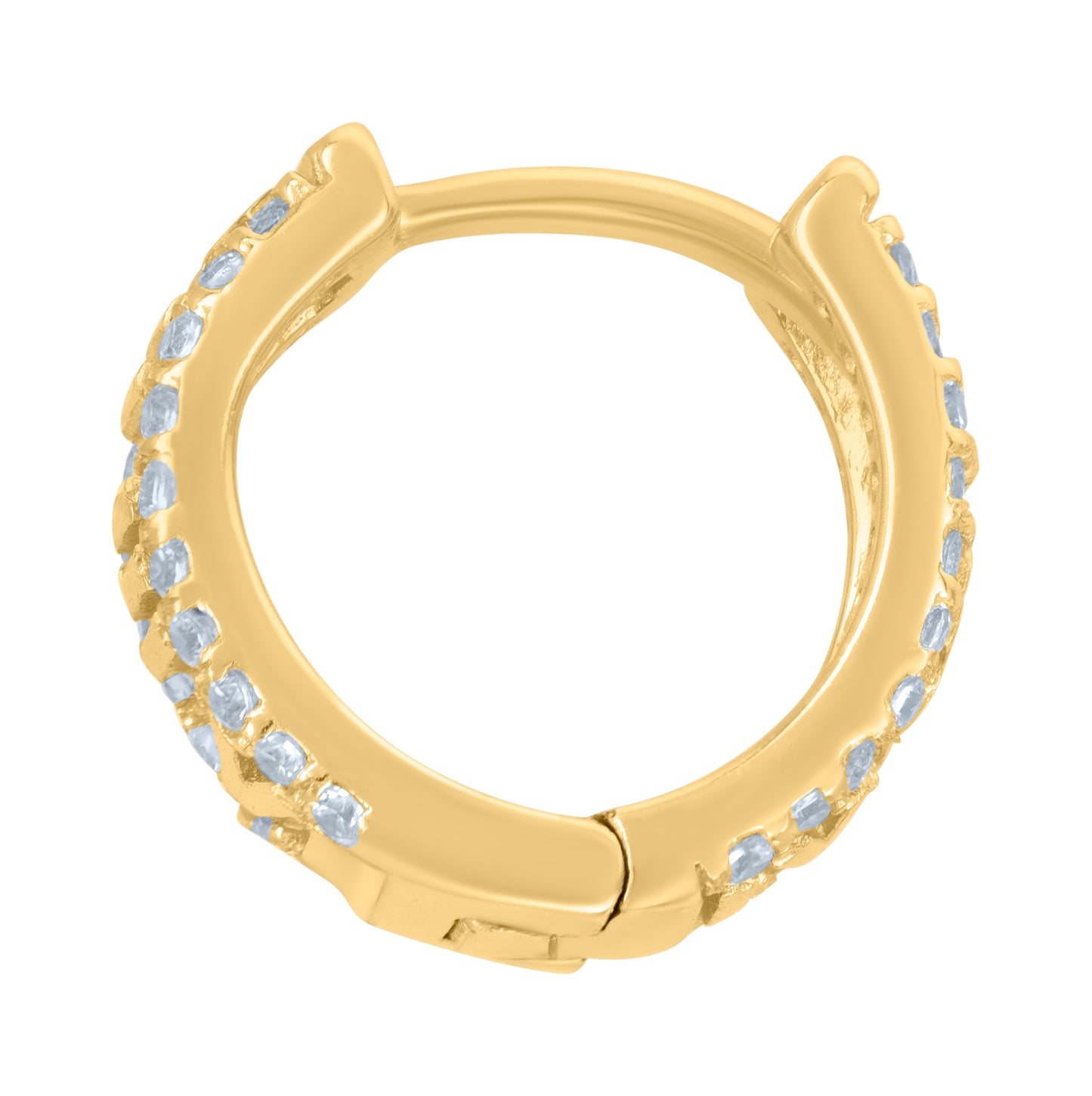 Sterling Silver Or Yellow-Tone Womens Cubic-Zirconia Fashion Endless Hoop Earrings