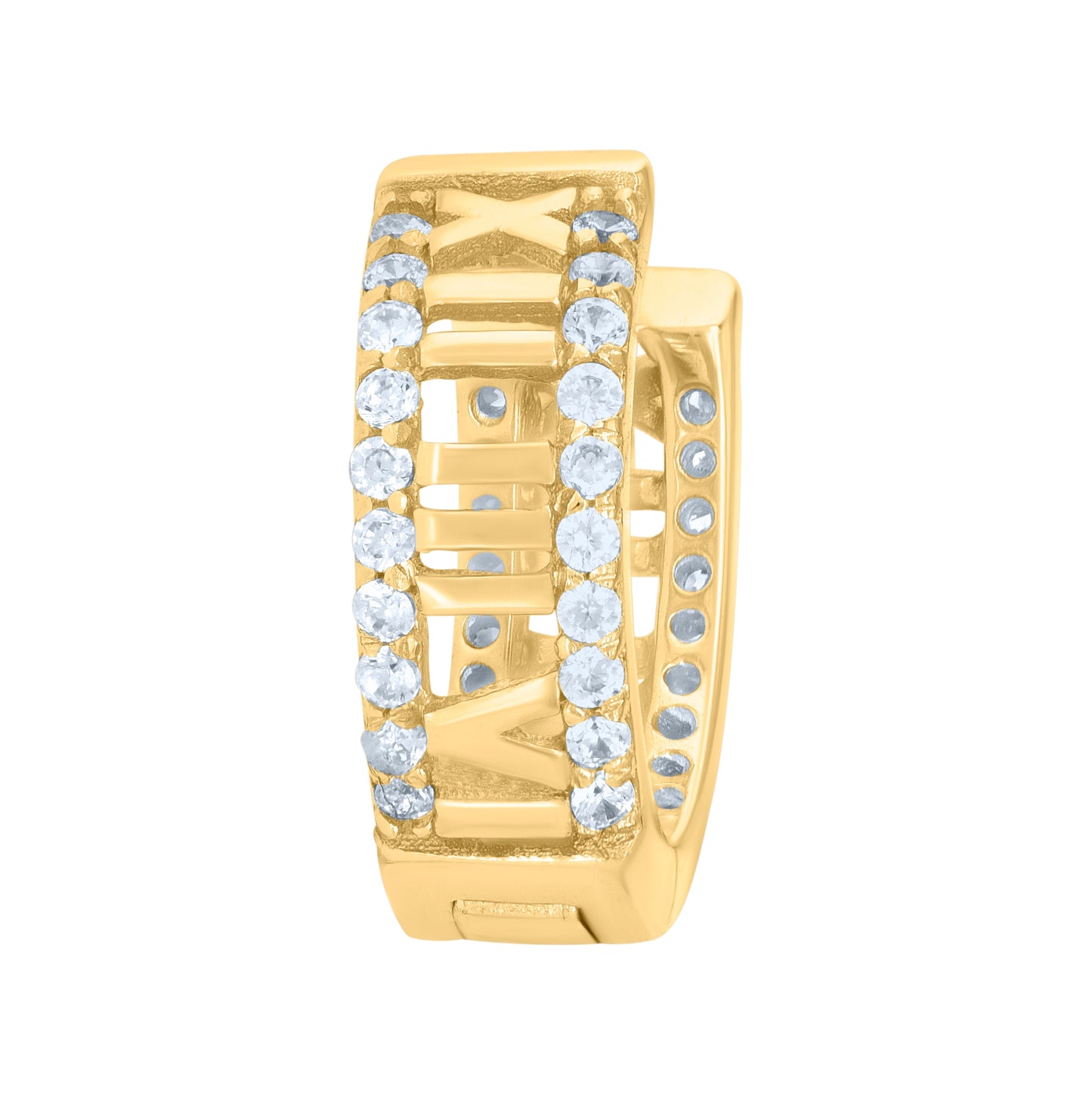 Sterling Silver Or Yellow-Tone Womens Cubic-Zirconia Fashion Endless Hoop Earrings