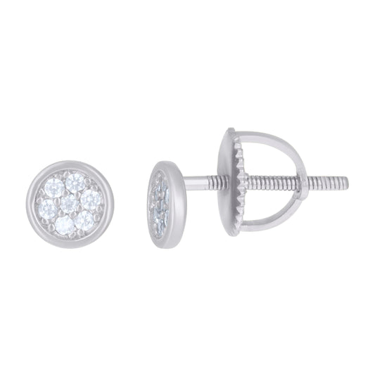 Sterling Silver Or Yellow-Tone Mens Cubic-Zirconia Fashion Stud Earrings