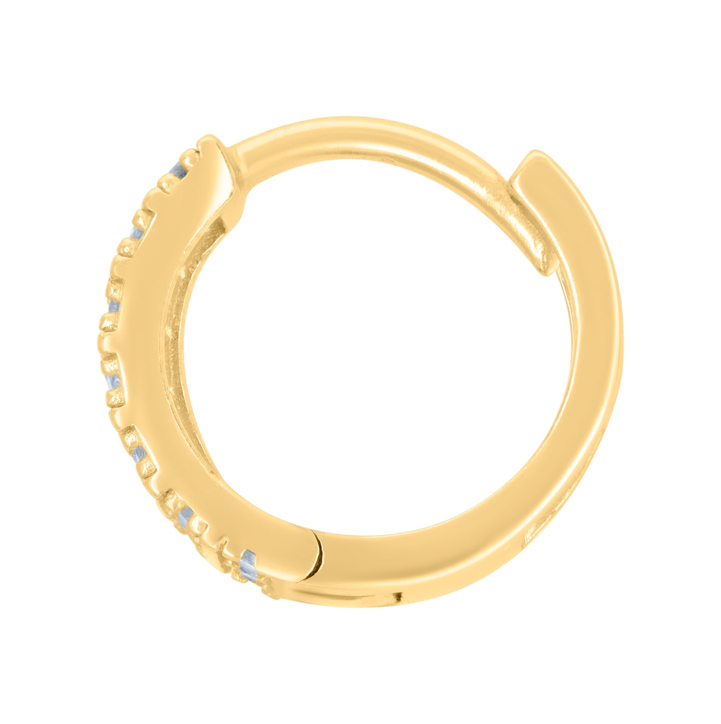 Sterling Silver Or Yellow-Tone Womens Cubic-Zirconia Triple Row Endless Hoop Earrings