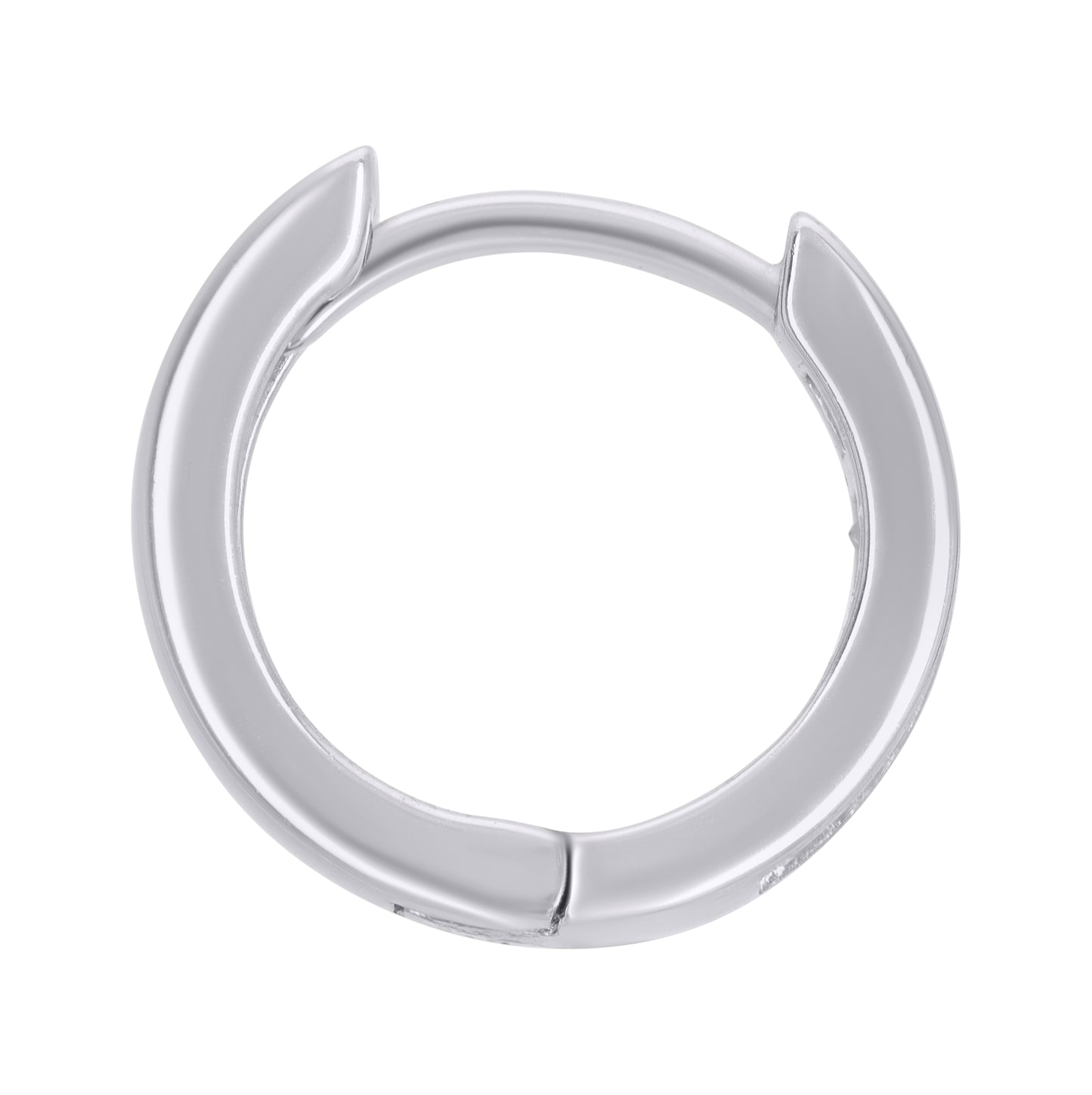 Sterling Silver Or Yellow-Tone Womens Princess-Cut Cubic-Zirconia Single Row Endless Hoop Earrings