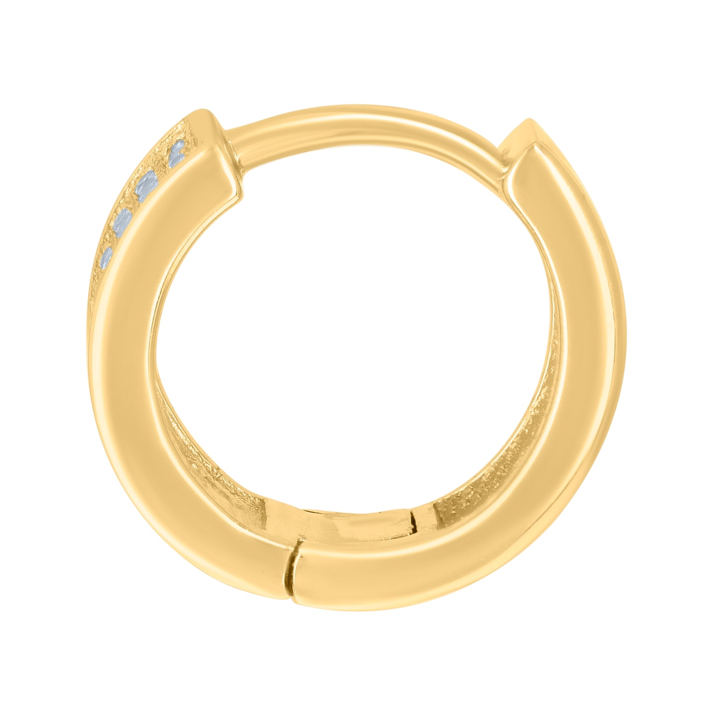 Sterling Silver Or Yellow-Tone Womens Cubic-Zirconia Four Row Endless Hoop Earrings