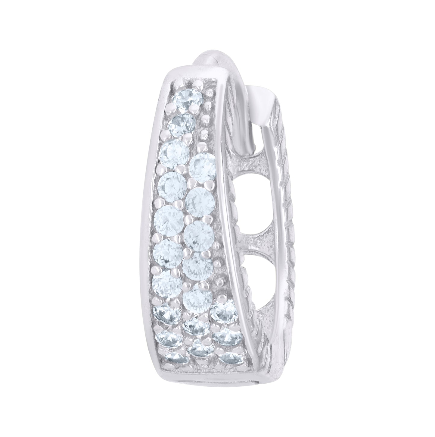 Sterling Silver Or Yellow-Tone Womens Cubic-Zirconia Fashion Endless Hoop Earrings
