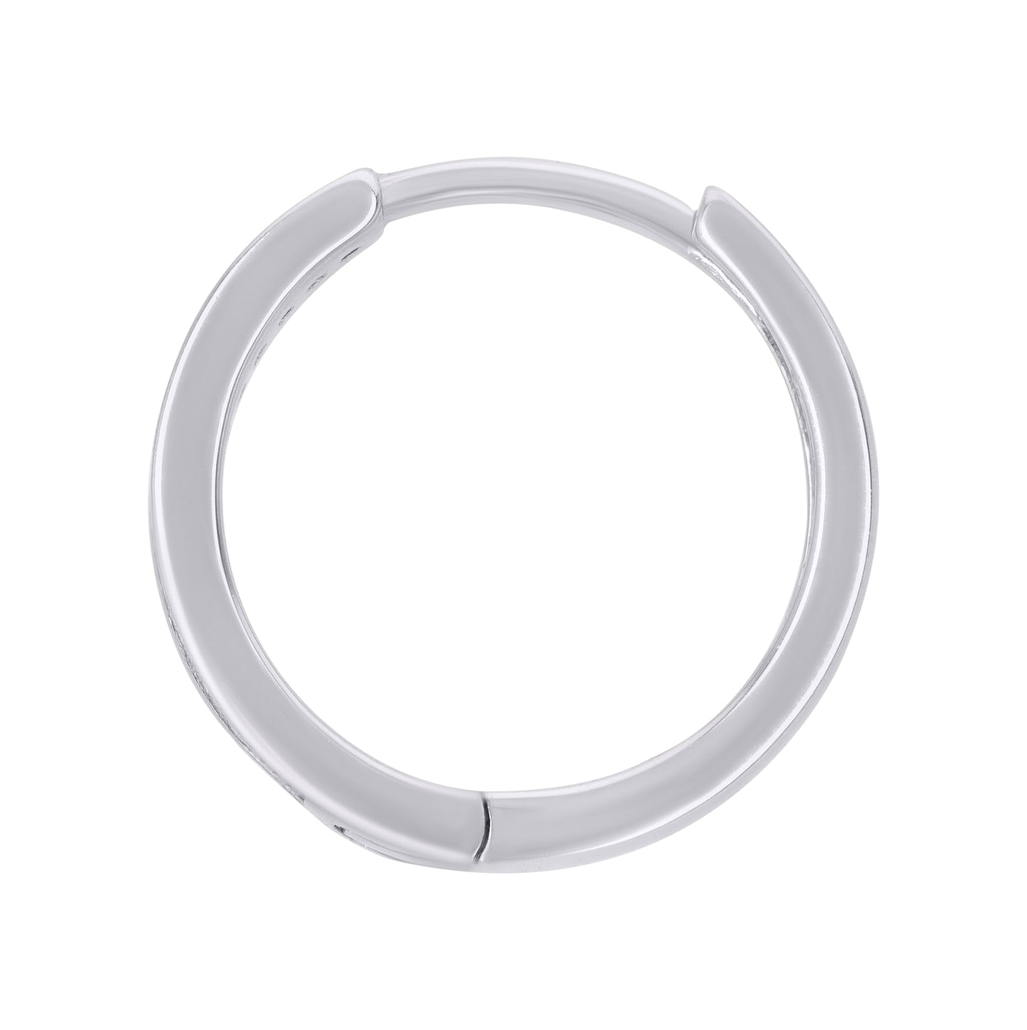 Sterling Silver Or Yellow-Tone Womens Cubic-Zirconia Single Row Endless Hoop Earrings
