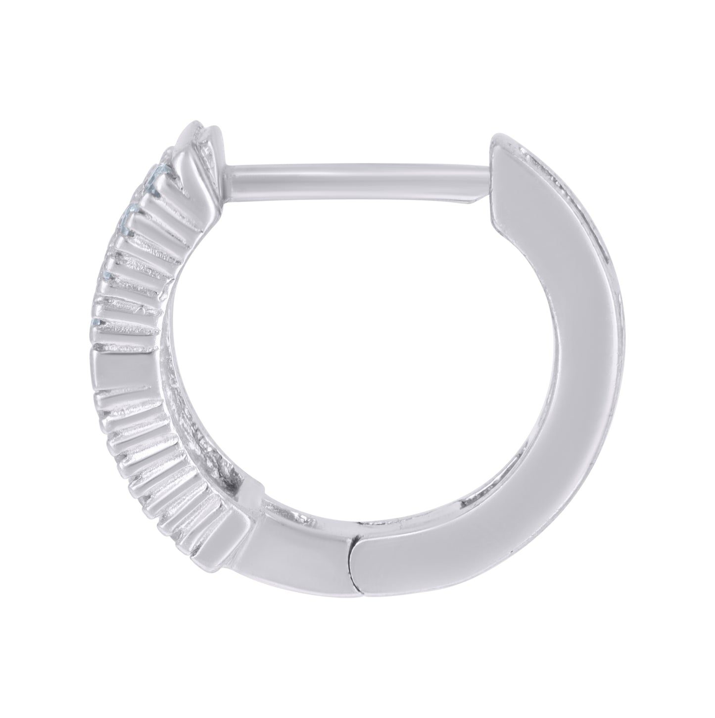 Sterling Silver Womens Cubic-Zirconia Four Row Endless Hoop Earrings