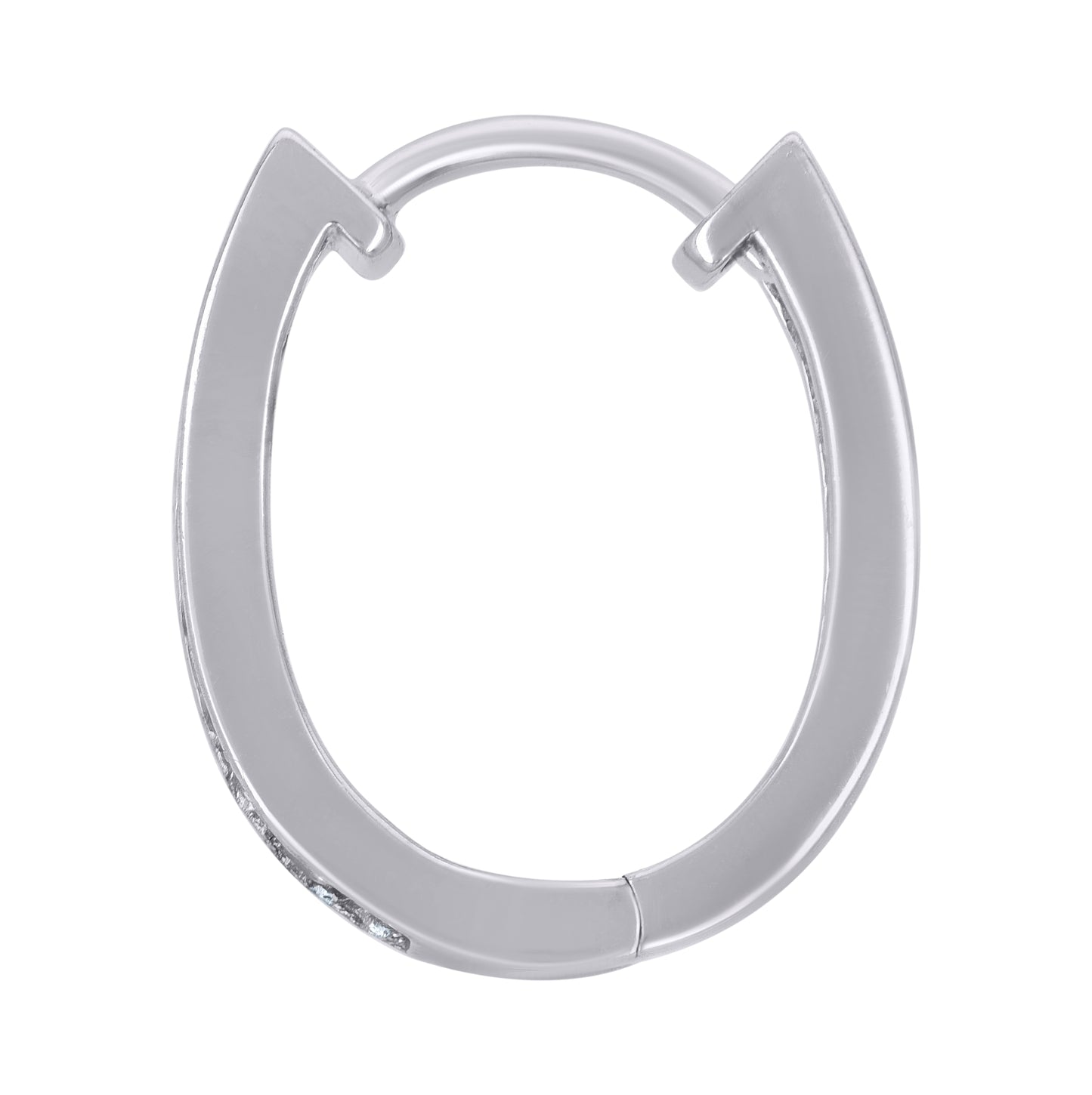 Sterling Silver Womens Cubic-Zirconia Single Row Endless Hoop Earrings