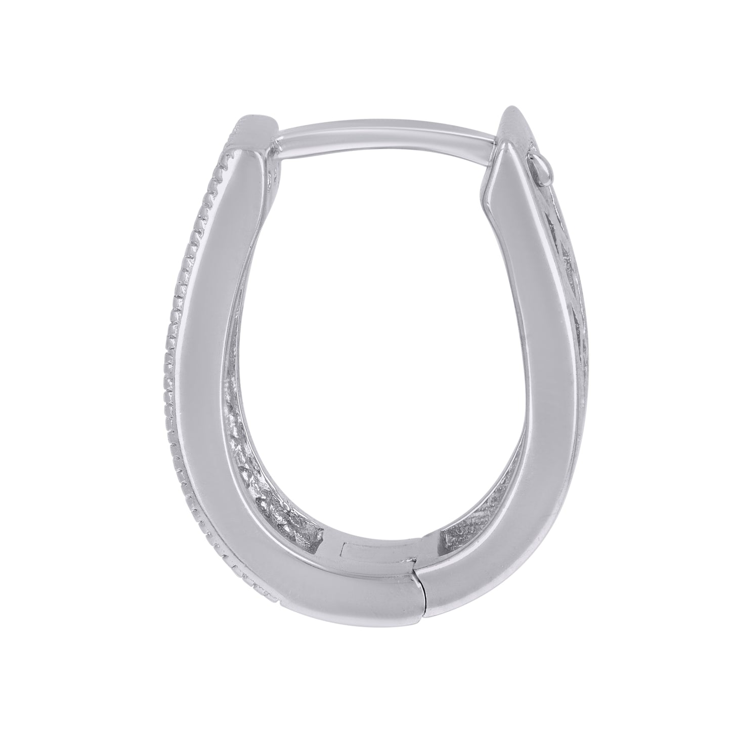 Sterling Silver Womens Cubic-Zirconia Triple Row Endless Hoop Earrings