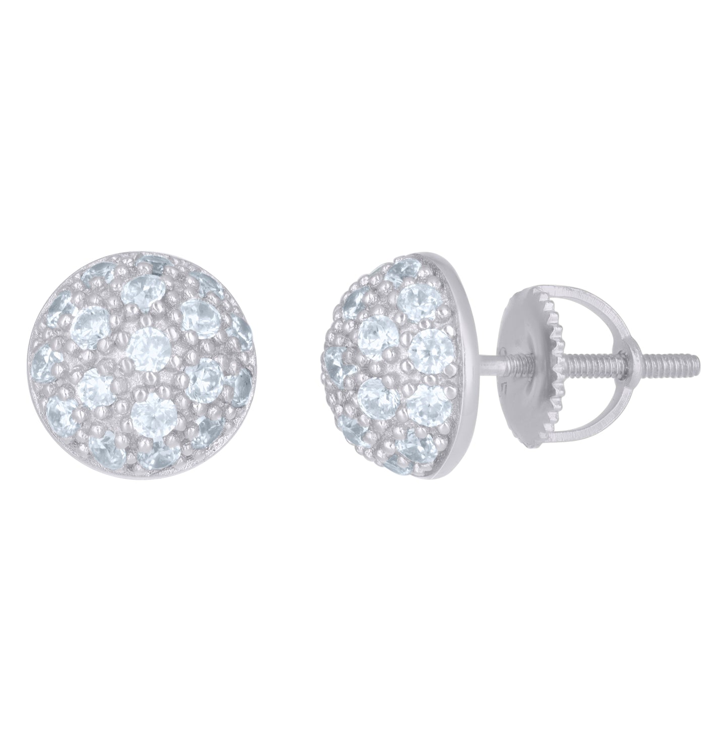 Sterling Silver Or Yellow-Tone Mens Cubic-Zirconia Fashion Stud Earrings