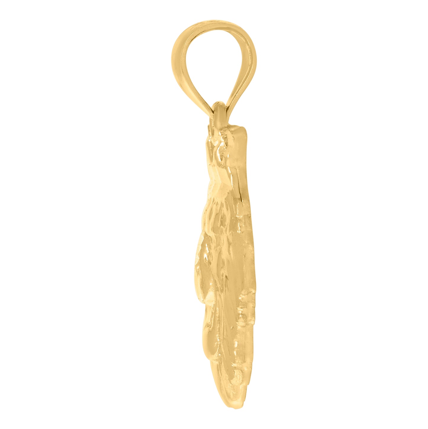10K Yellow Gold Mens Leo/Lion Animal Zodiac Sign/Wildlife Charm Pendant