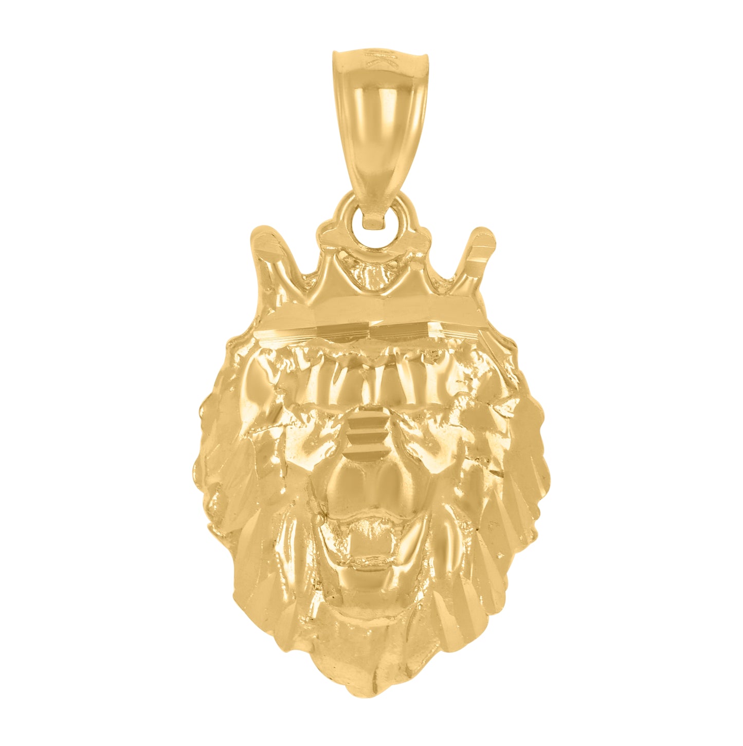 10K Yellow Gold Mens Leo/Lion Animal Zodiac Sign/Wildlife Charm Pendant