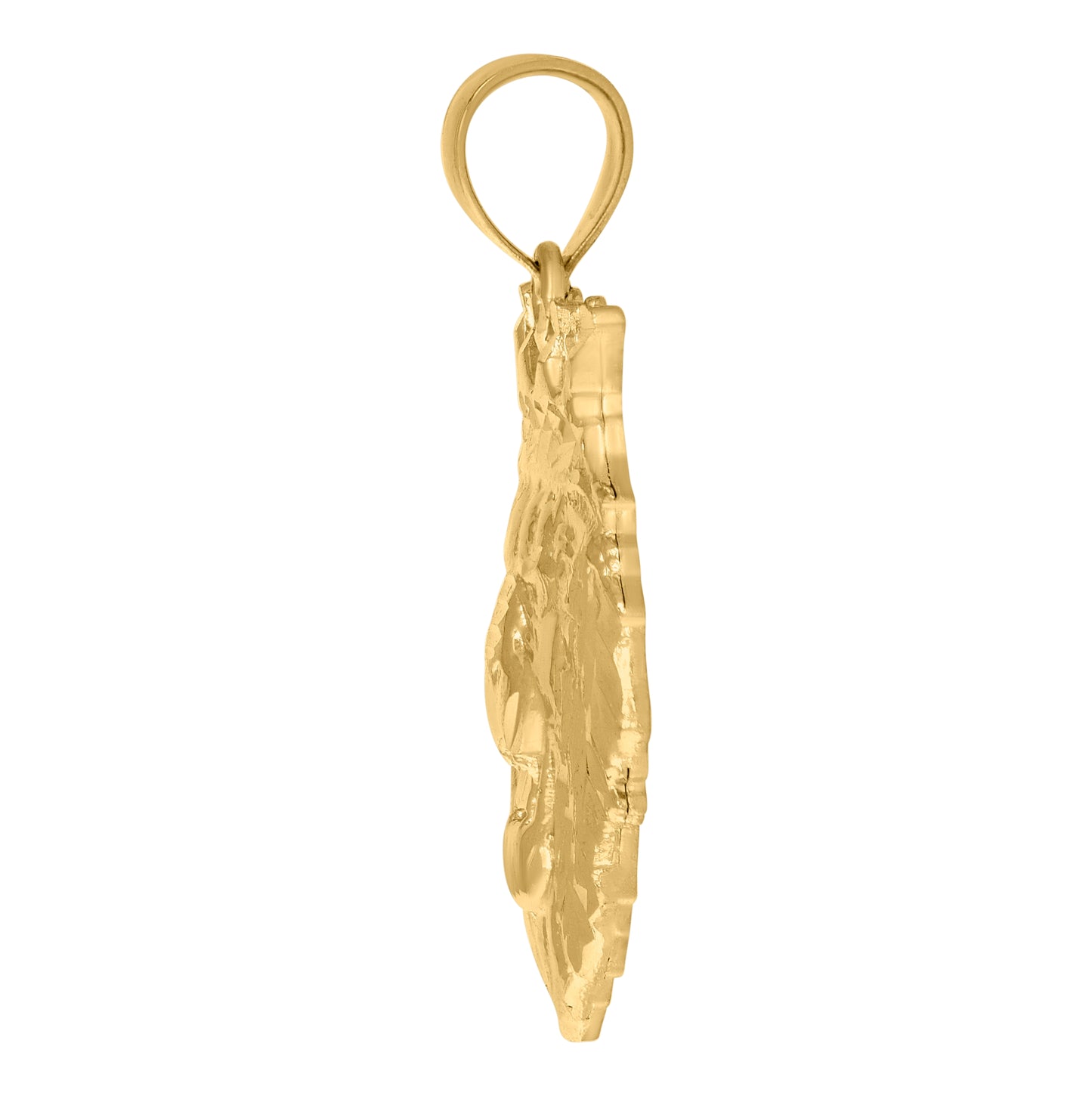 10K Yellow Gold Mens Leo/Lion Animal Zodiac Sign/Wildlife Charm Pendant