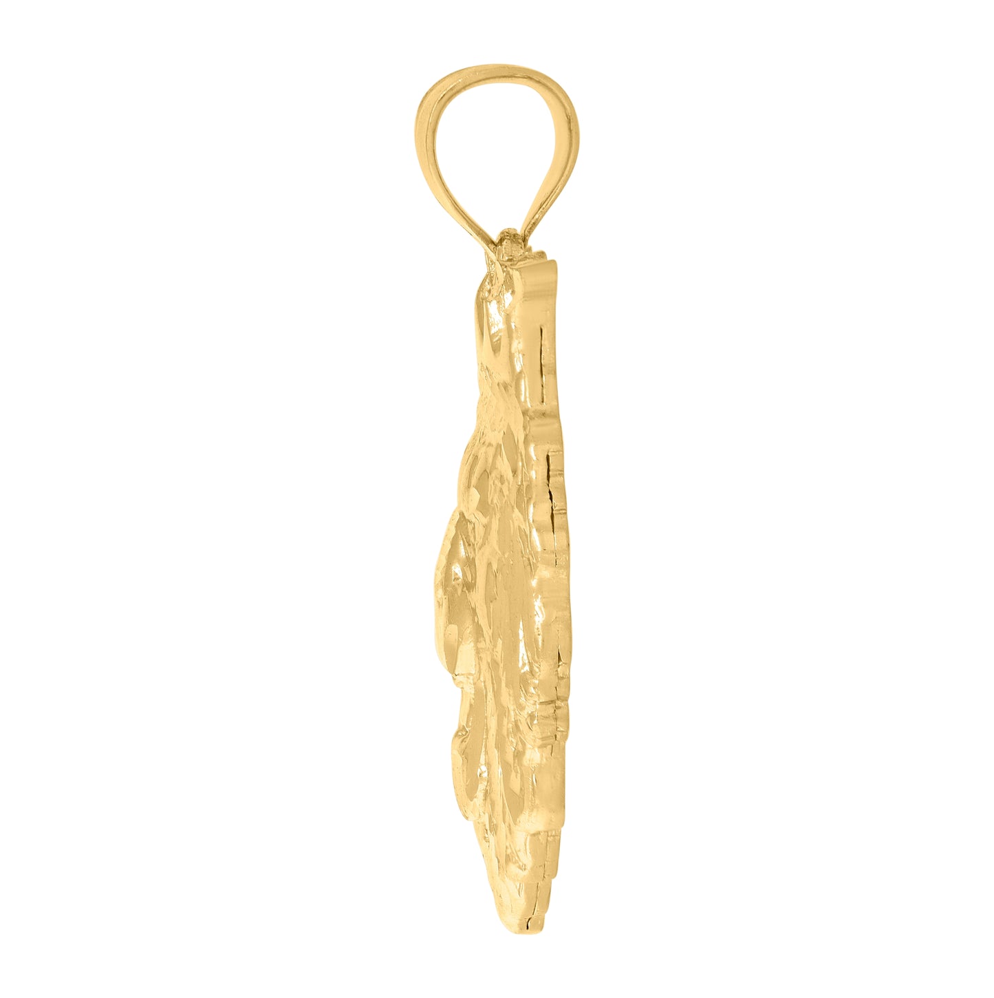 10K Yellow Gold Mens Leo/Lion Animal Zodiac Sign/Wildlife Charm Pendant