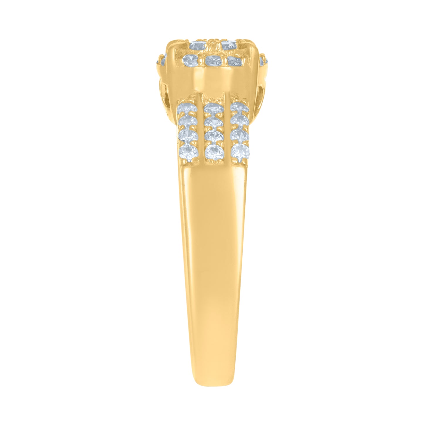 10K Yellow Gold Womens Cubic-Zirconia Fashion Ring