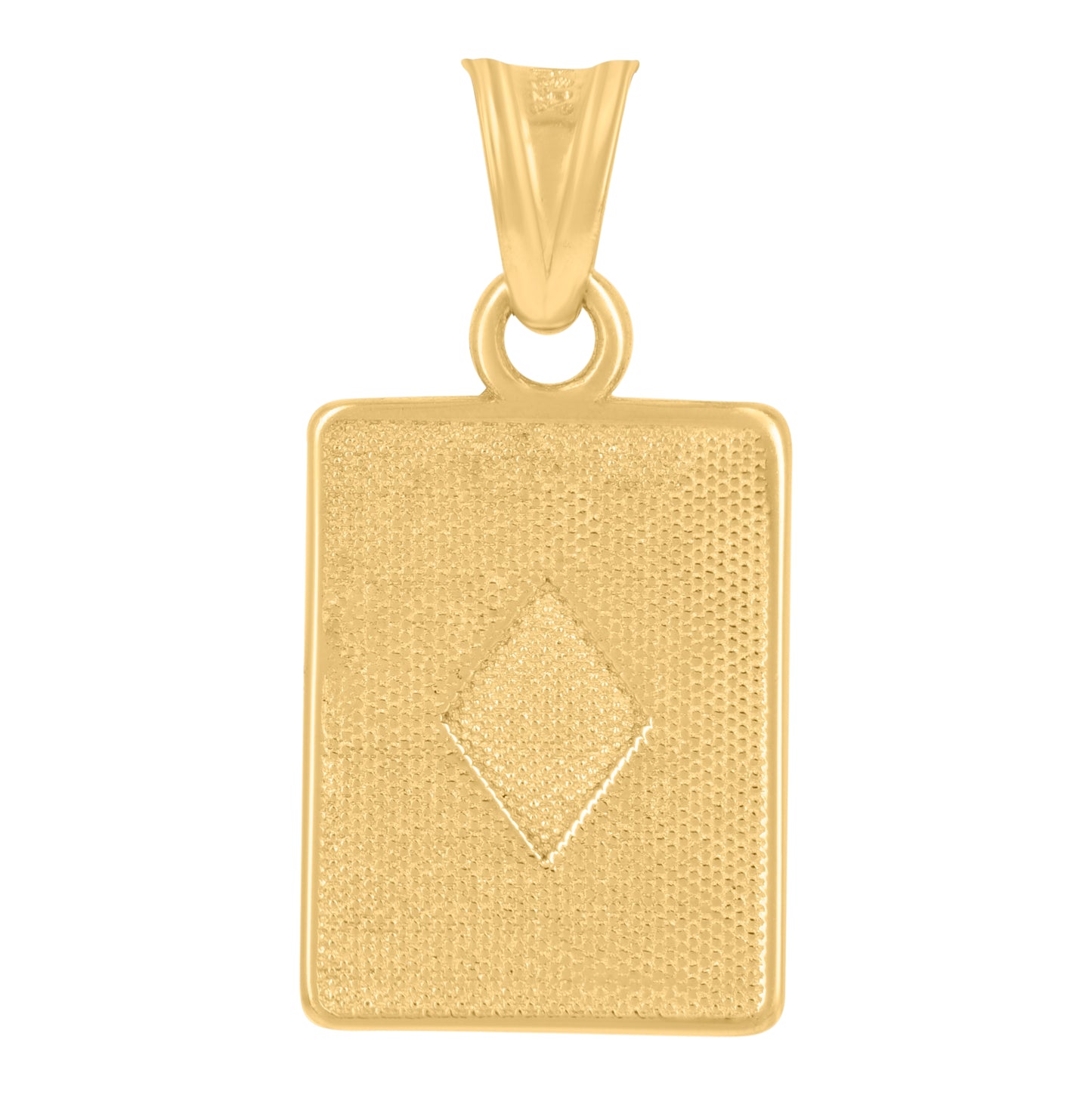 10K Two-Tone Gold Mens Playing Cards Gambling Fashion Charm Pendant