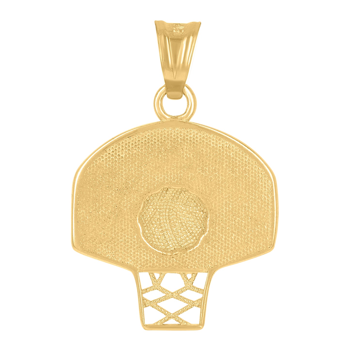 10K Two-Tone Gold Mens Basket Ball Sports Charm Pendant