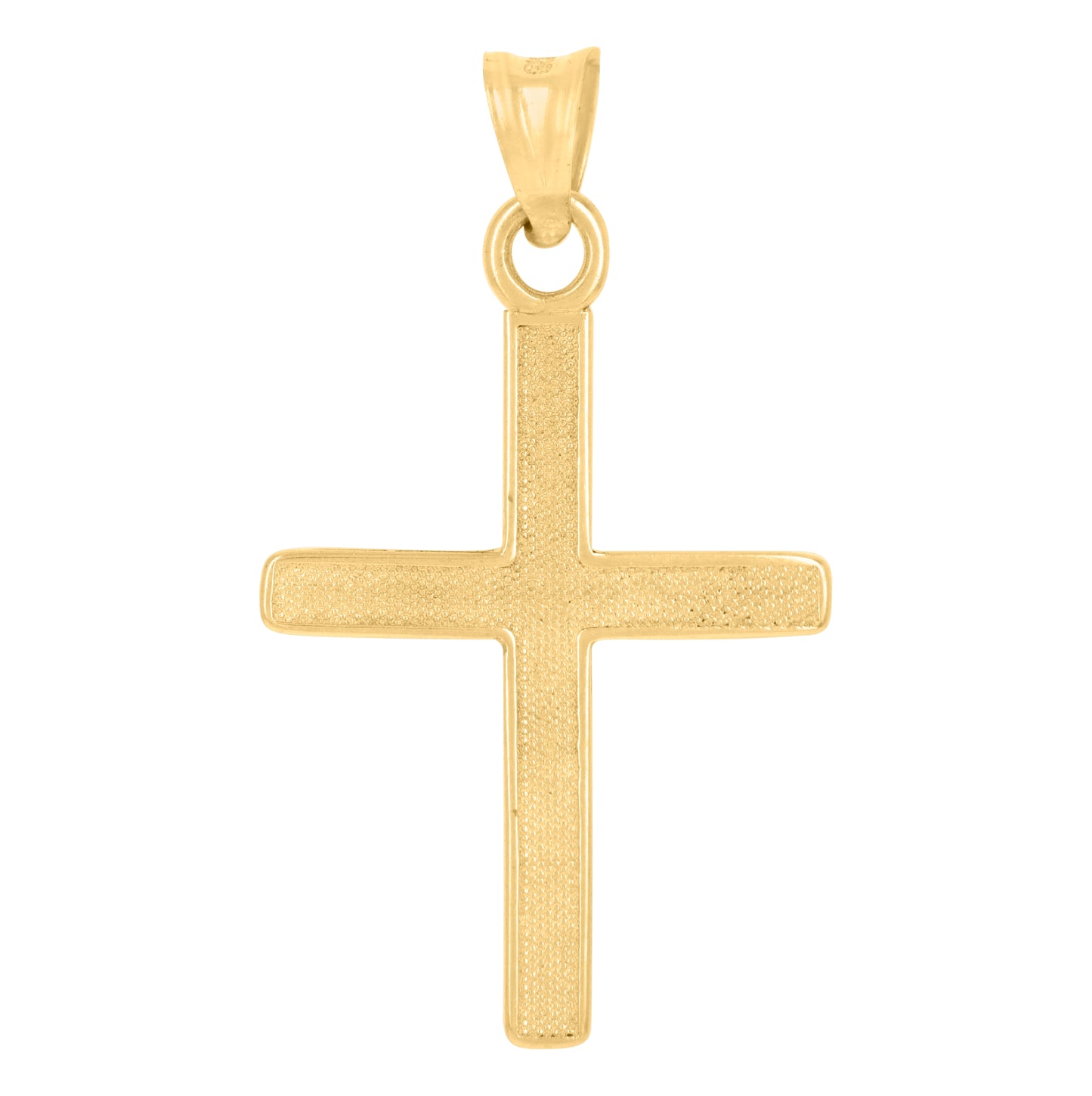10K Two-Tone Gold Unisex Cross Religious Charm Pendant