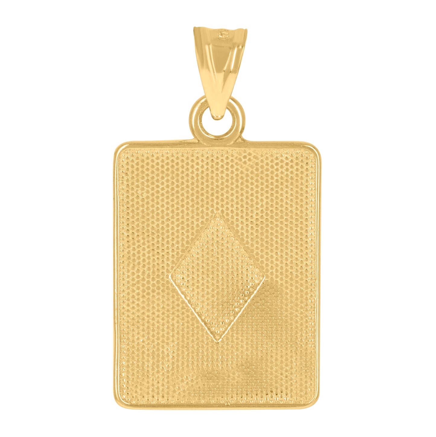 10K Yellow Gold Mens Playing Cards Gambling Fashion Charm Pendant