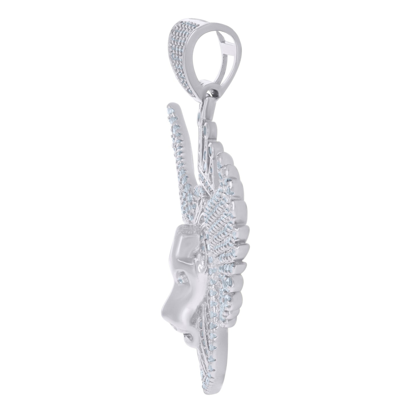 Sterling Silver Mens Cubic-Zirconia Leo/Lion Animal Zodiac Sign/Wildlife Charm Pendant