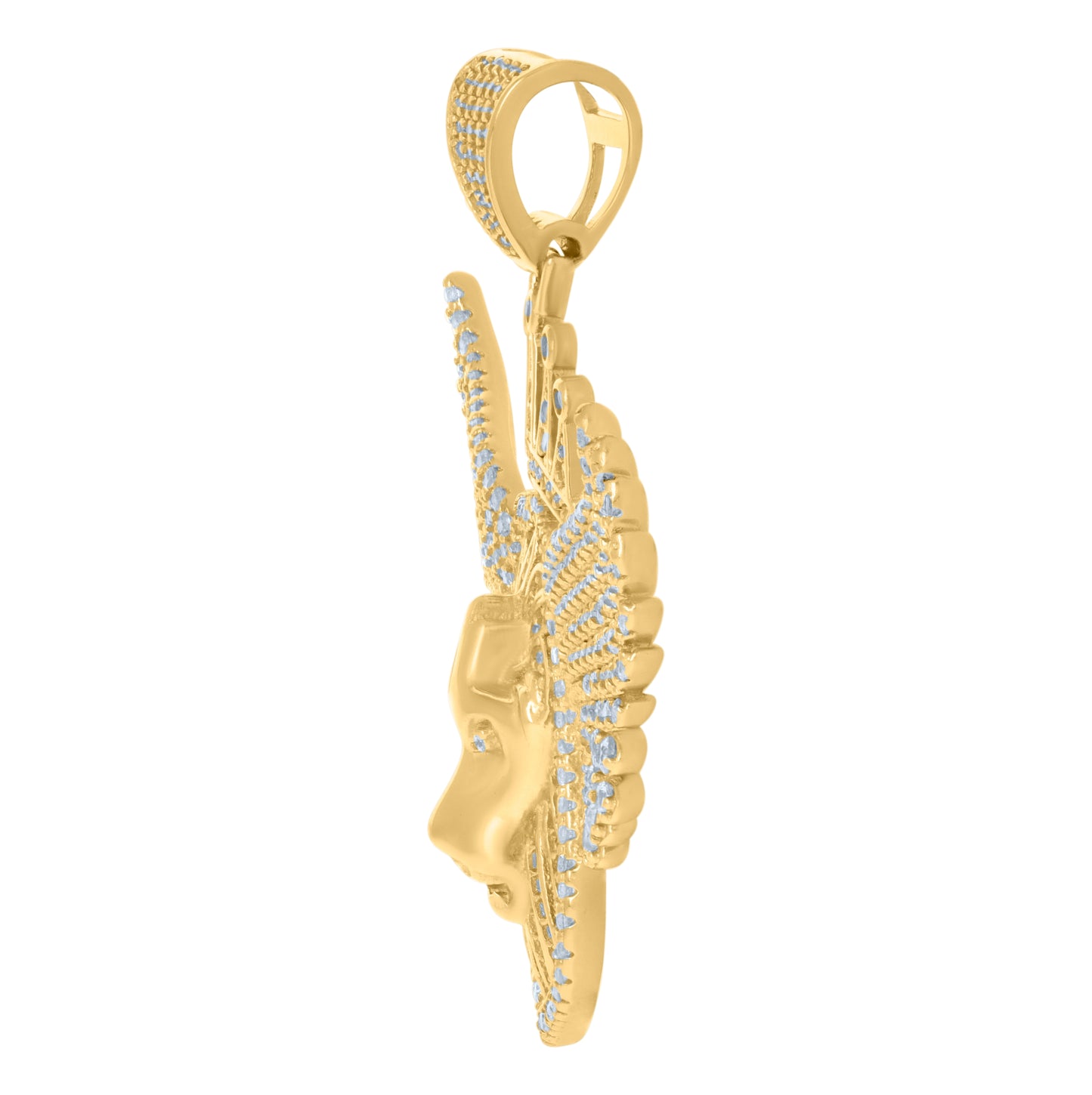 Sterling Silver Mens Cubic-Zirconia Leo/Lion Animal Zodiac Sign/Wildlife Charm Pendant