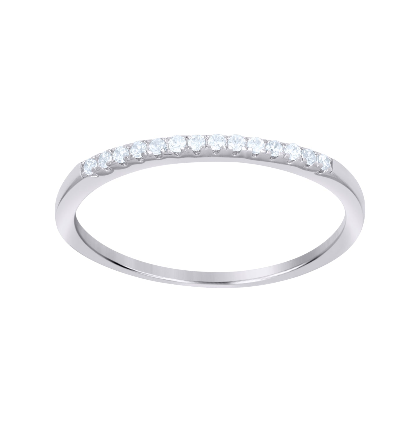 Sterling Silver Women's Cubic-Zirconia Fashion Duo Bridal Anniversary Wedding Engagement Band Ring Set