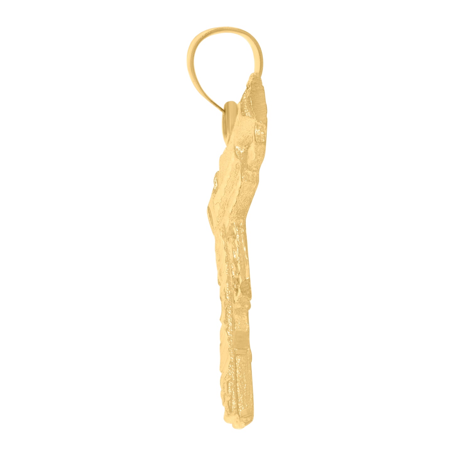 10K Yellow Gold Mens Pistol Weapon Charm Pendant